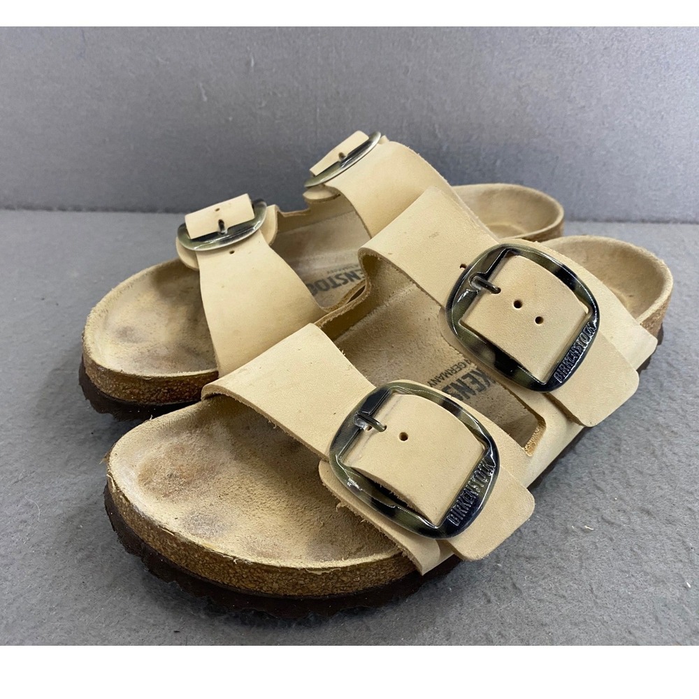 Birkenstock Womens 38 Arizona 2 Strap Big Buckle Nubuck Camo Sandals